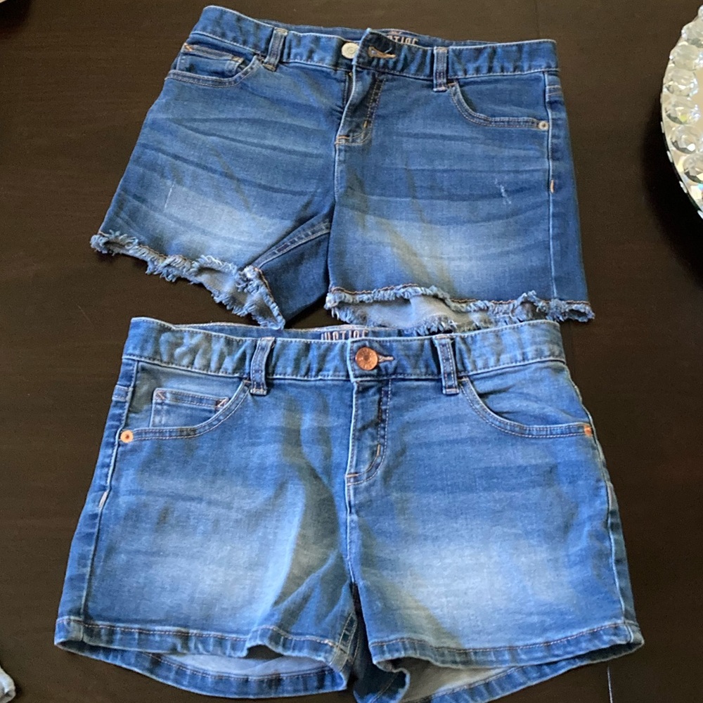 2pair Justice girls size 16 jean shorts